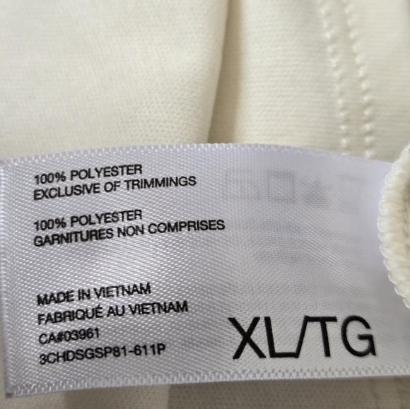 ALFRED SUNG Cream Polka Dot Blouse. Short Bell Sleeves.  Size XL - Picture 10 of 12